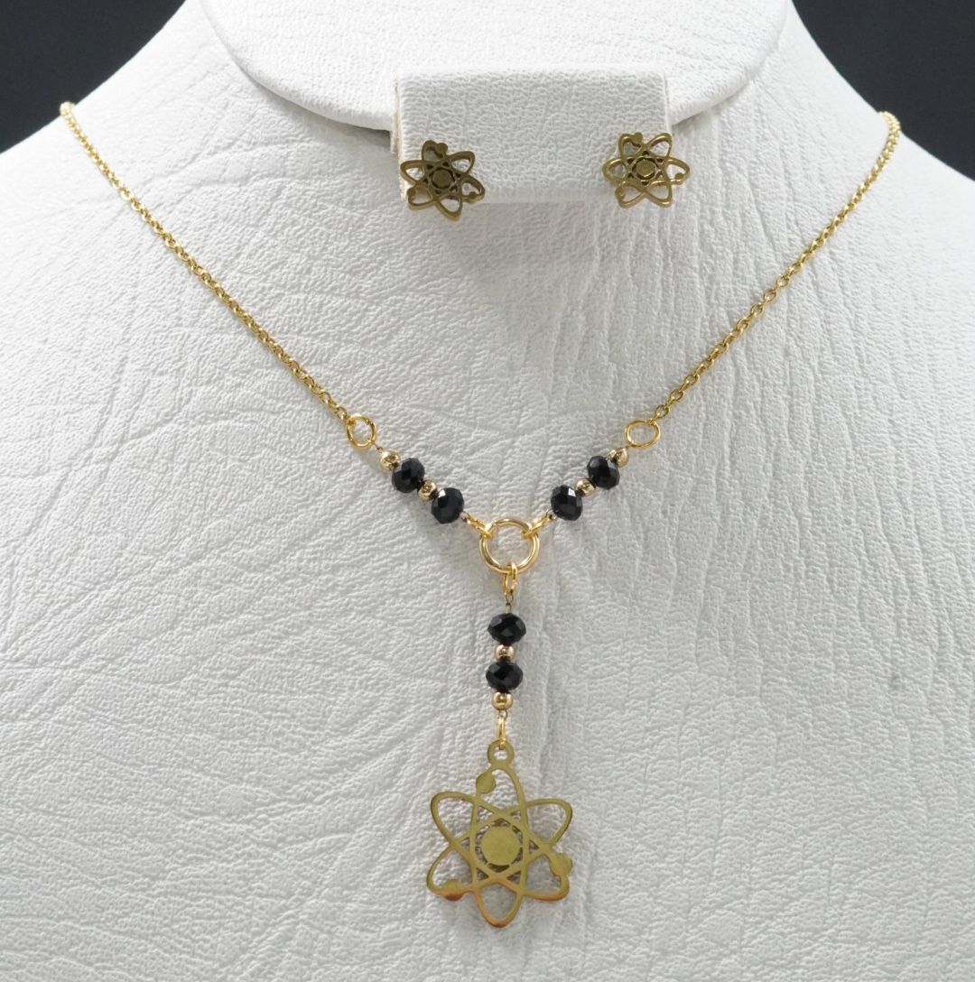 JUEGUITO CORBATIN MURANO ATOMO NEGRO